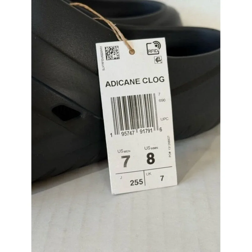 Adidas‎ Adicane HQ9918 Unisex US M7/W8 Clogs Carbon Core Black Slip-On Sandals